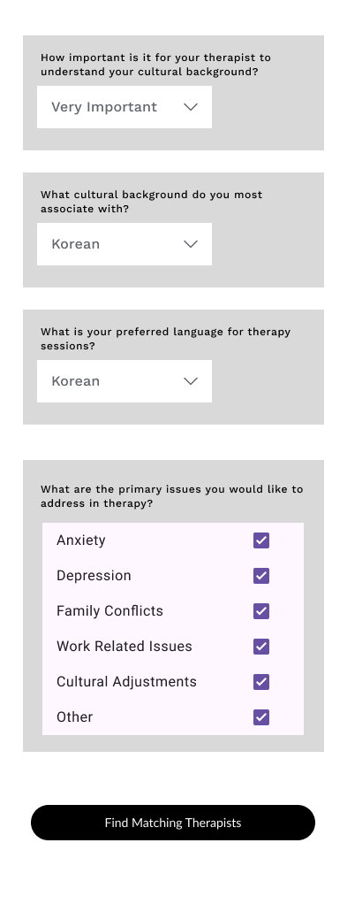Before Usability Study screenshot