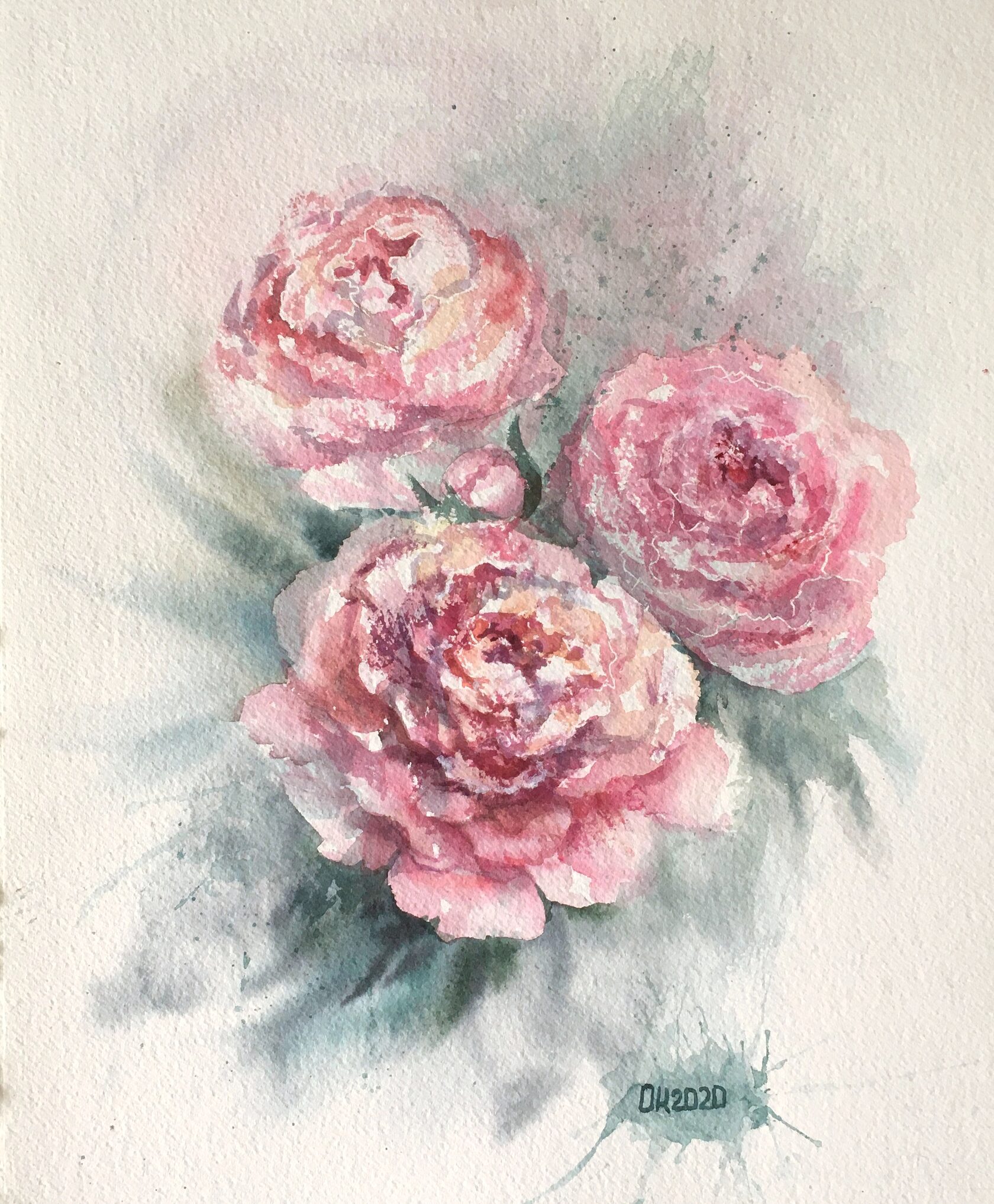Rose Watercolor Painting