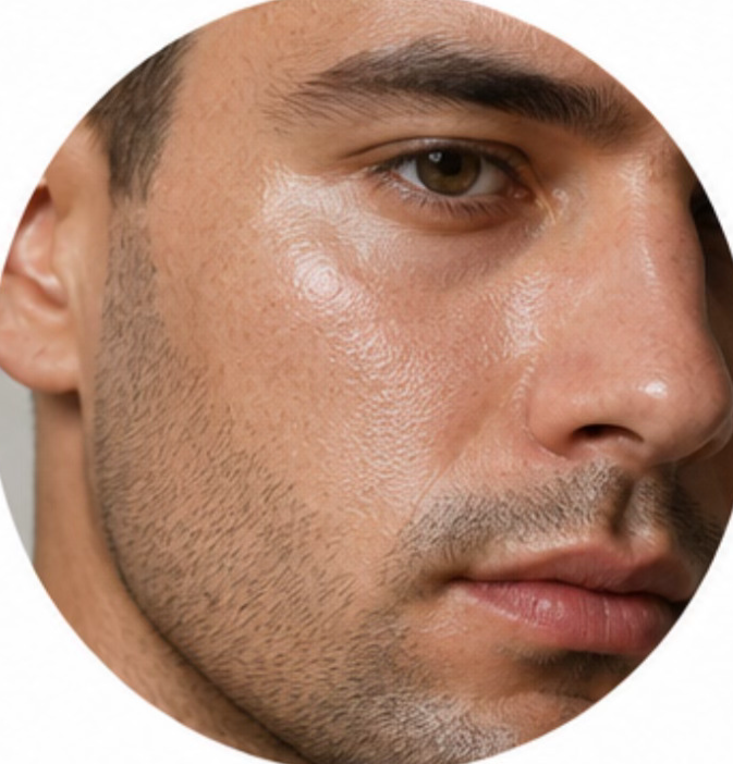 Men's oily skin treatment