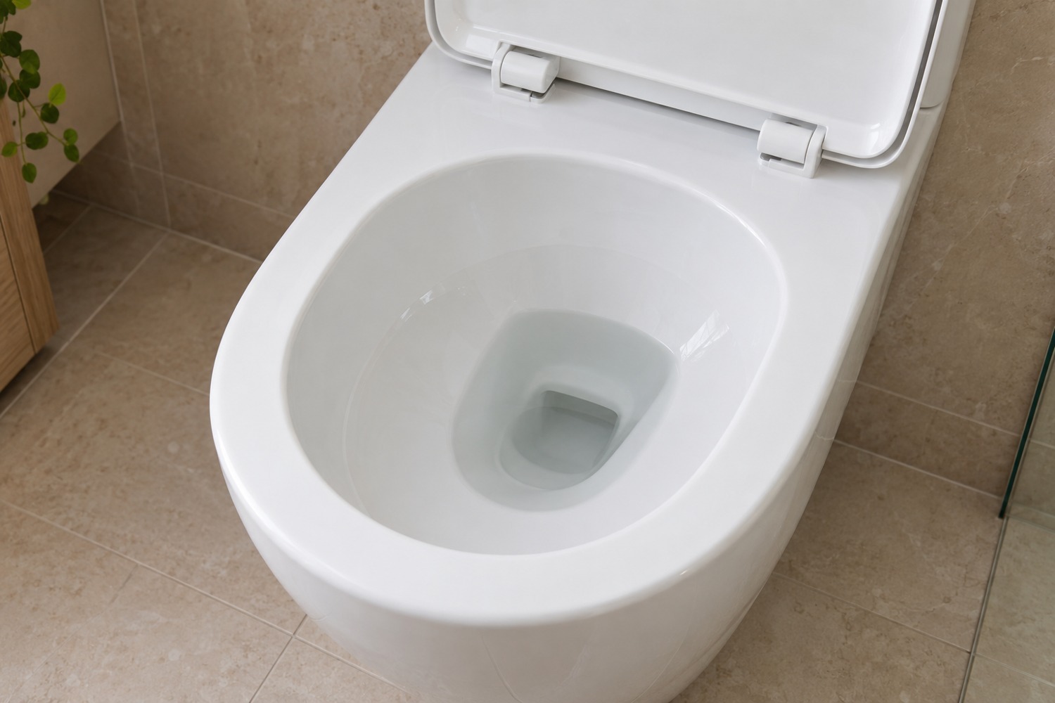 Rimless bowl for easier cleaning