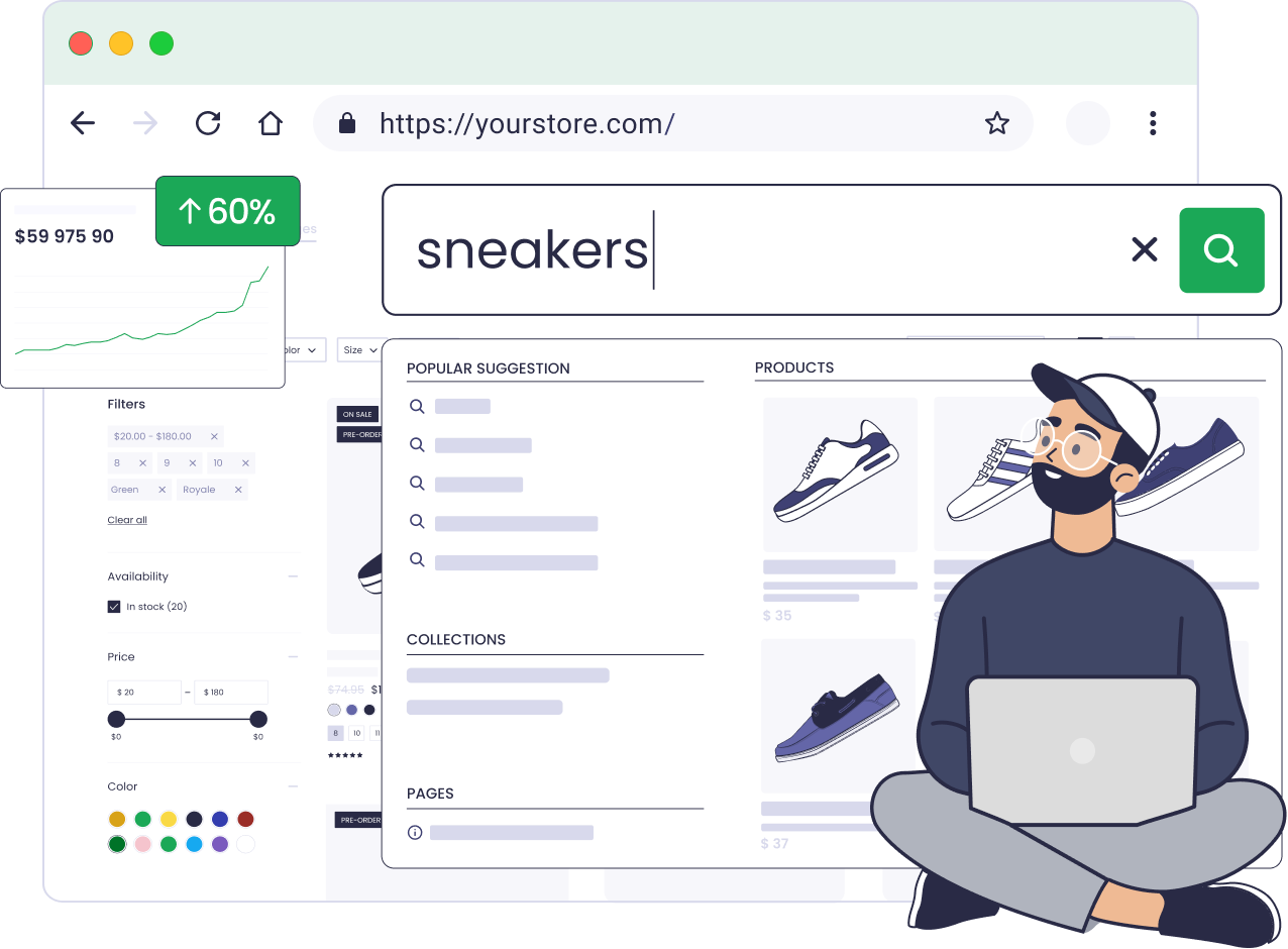 smart search and filters