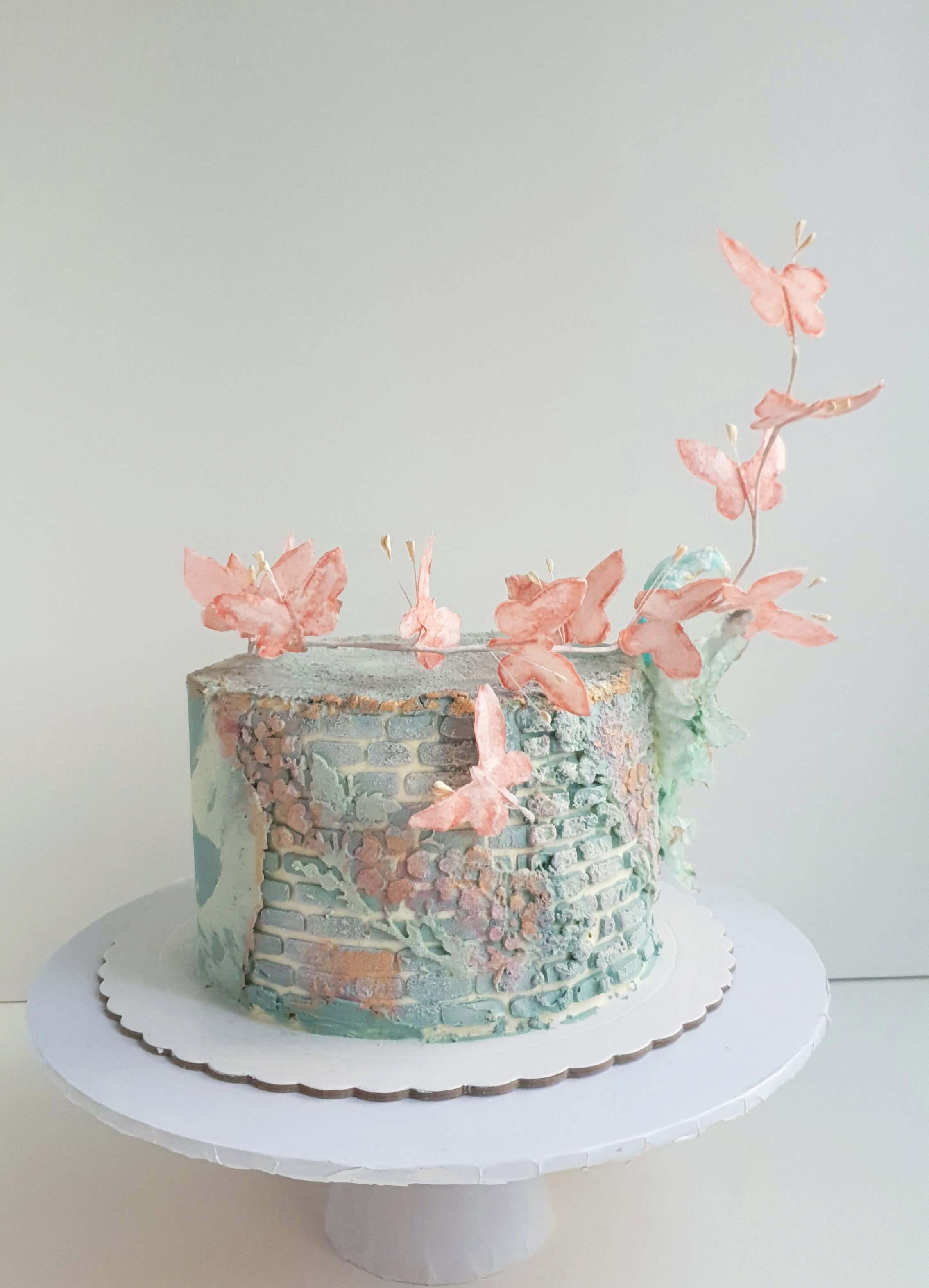 Tarta con mariposas