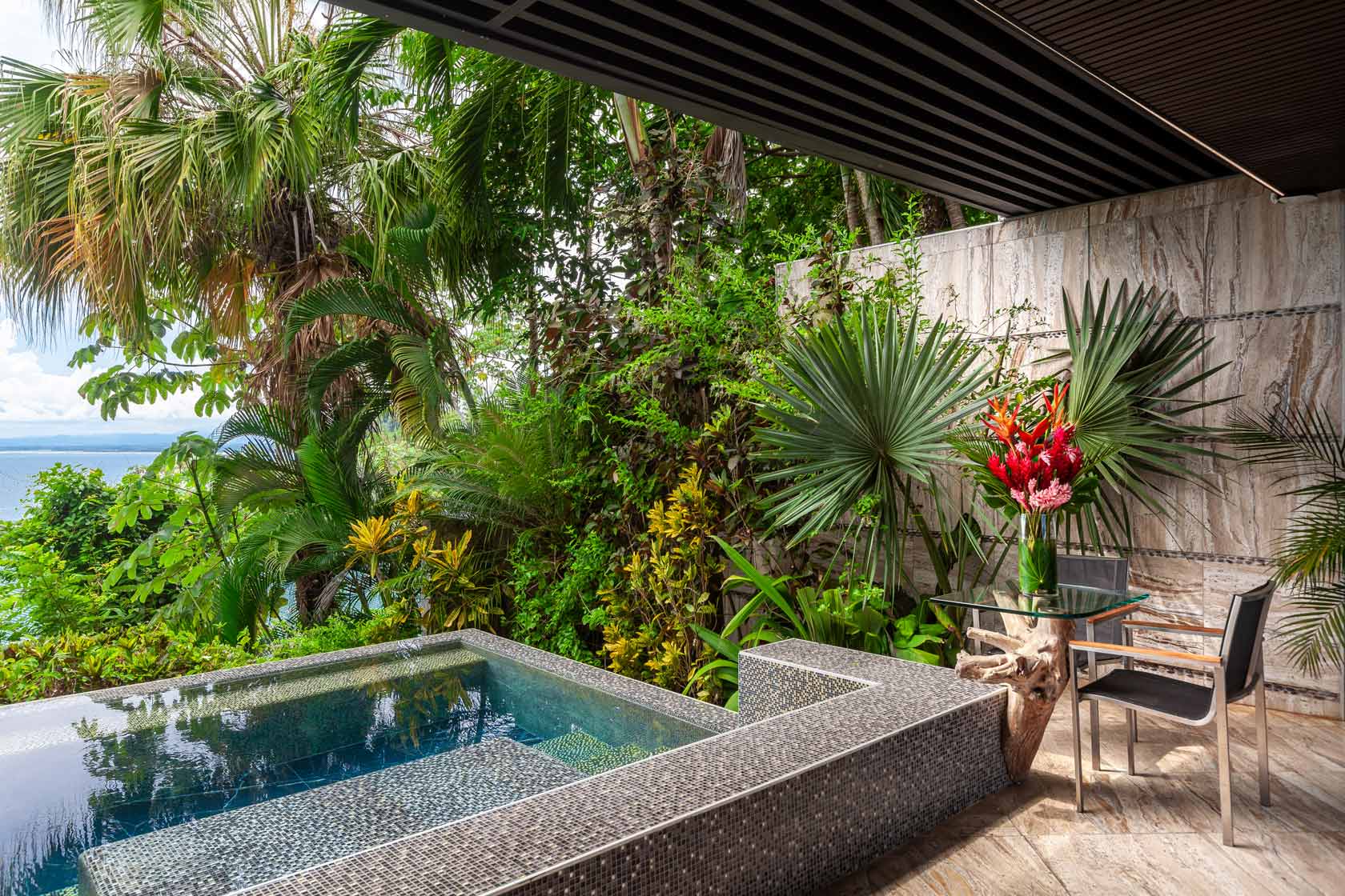 private plunge pool on the terrace of a Honeymoon Pool Villa, Makanda by the Sea, Manuel Antonio