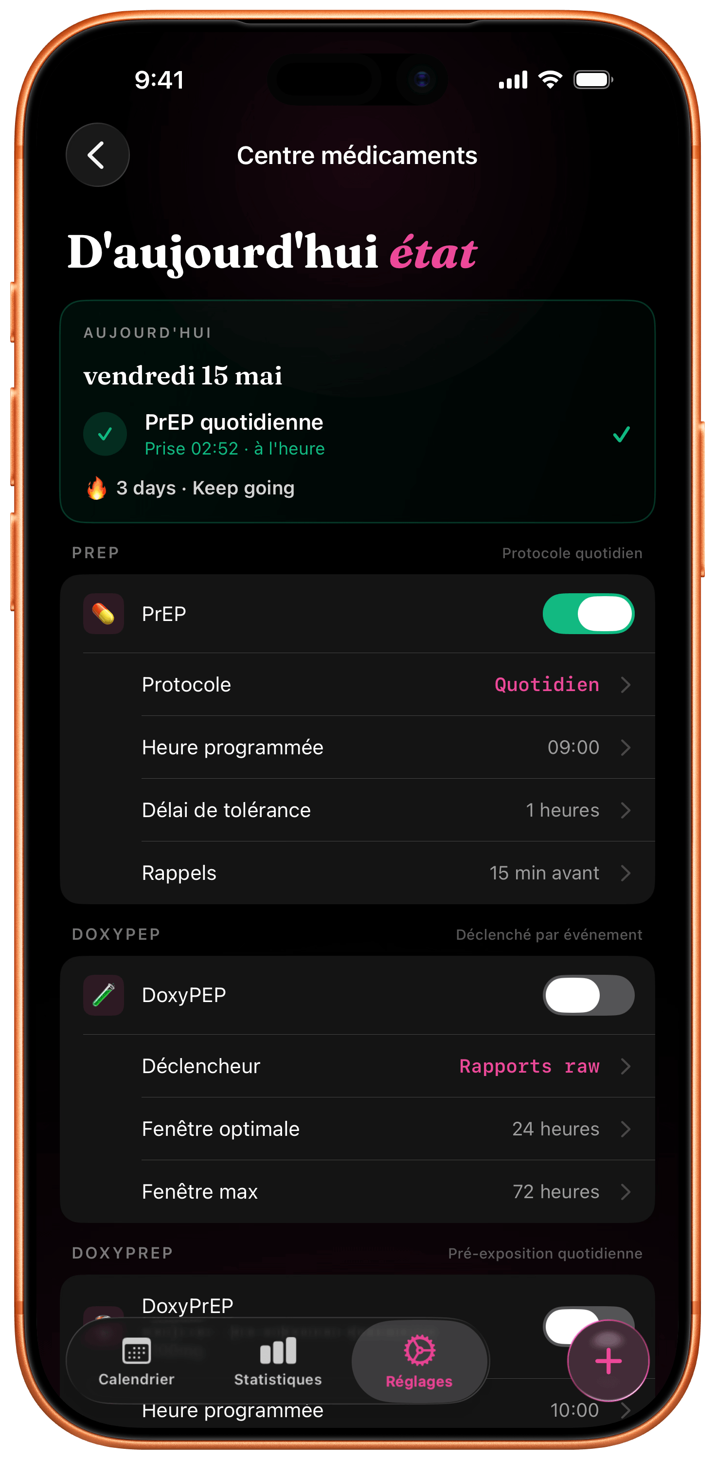 Section médicaments