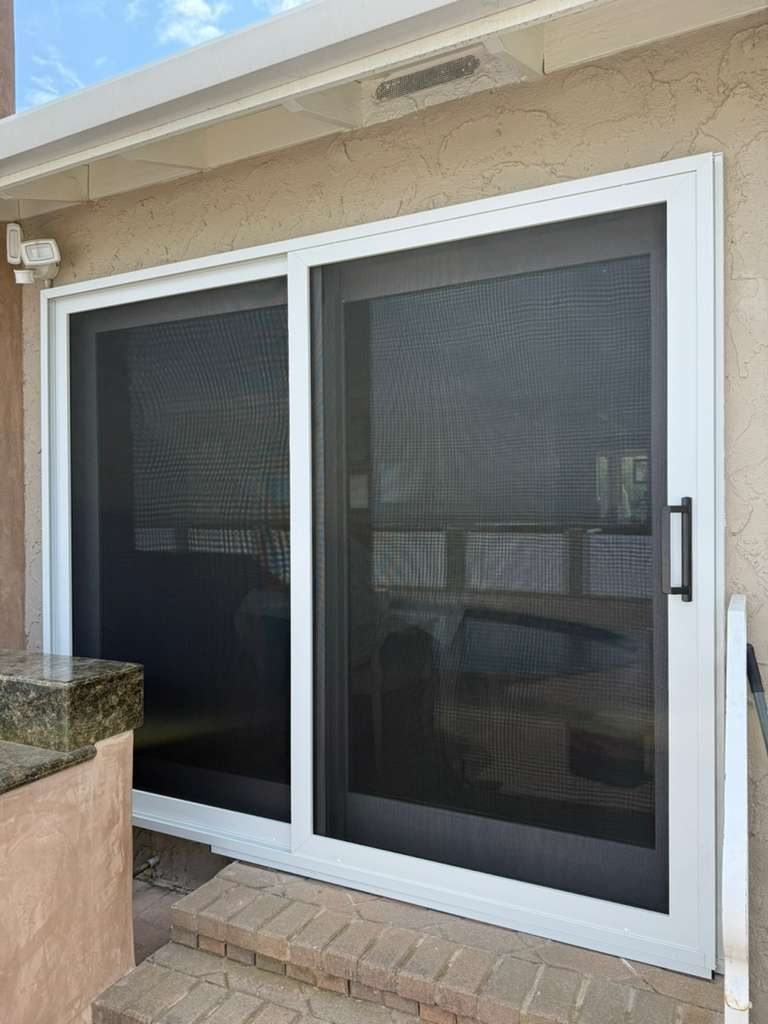 Patio slider security screen installed in Orange County, CA