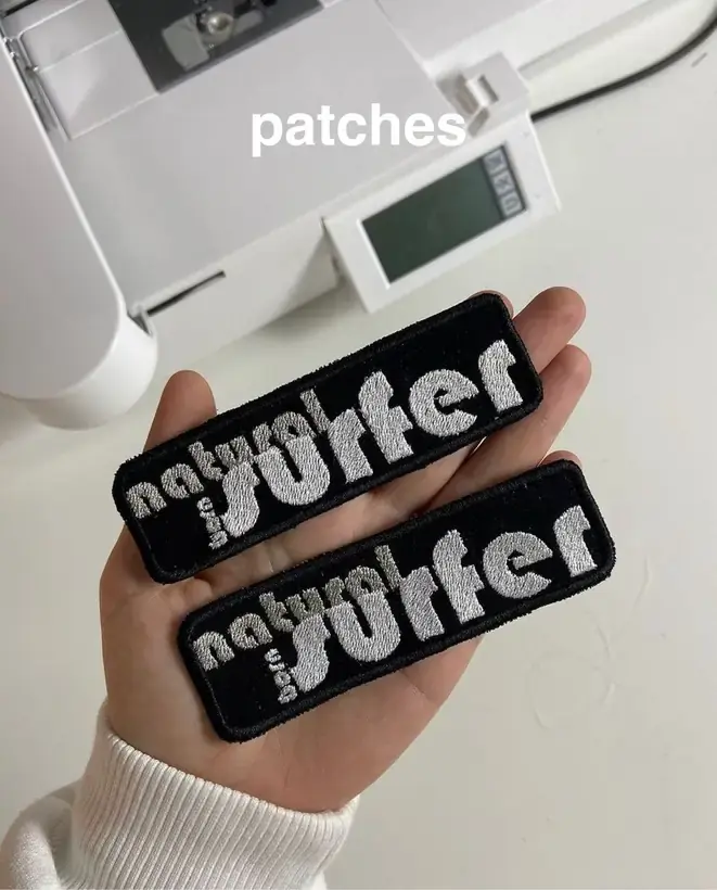 KUKUIST Maschinenstickerei — Natural Born Surfer Patches
