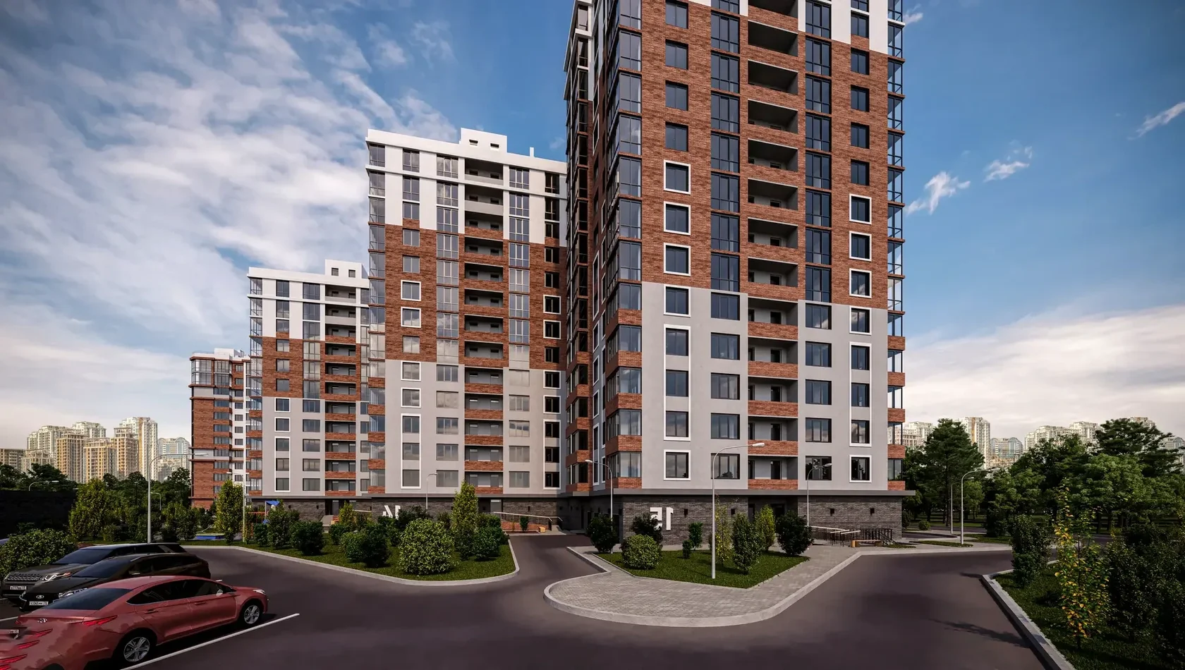 ЖК Золота Ера — фасад будинку в Крижанівці