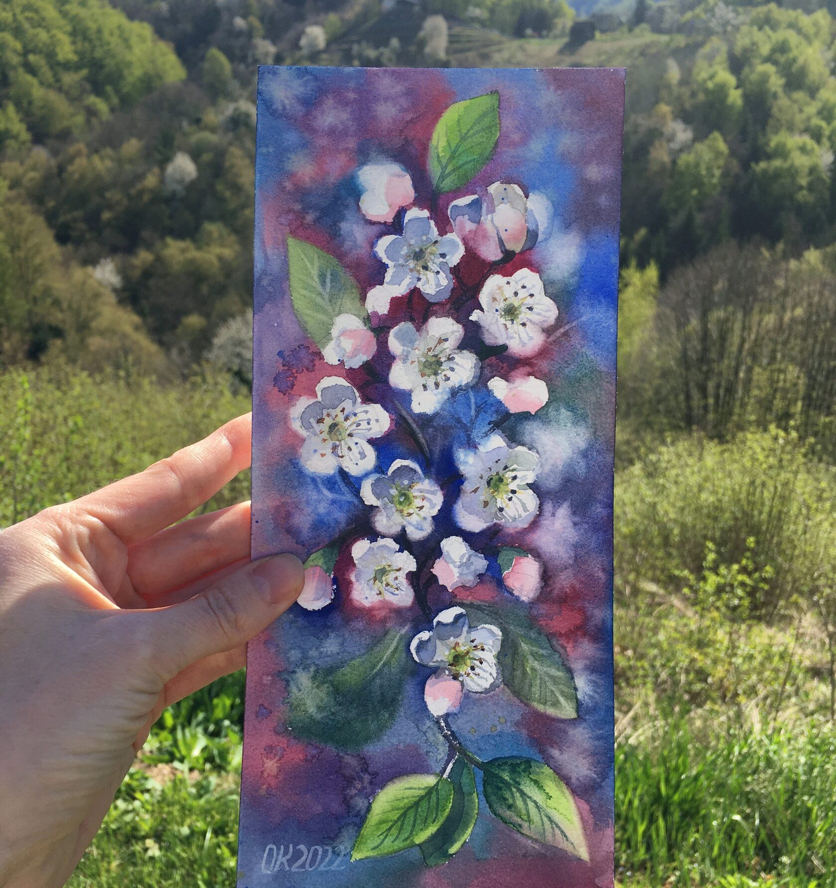 Flowering branch painting