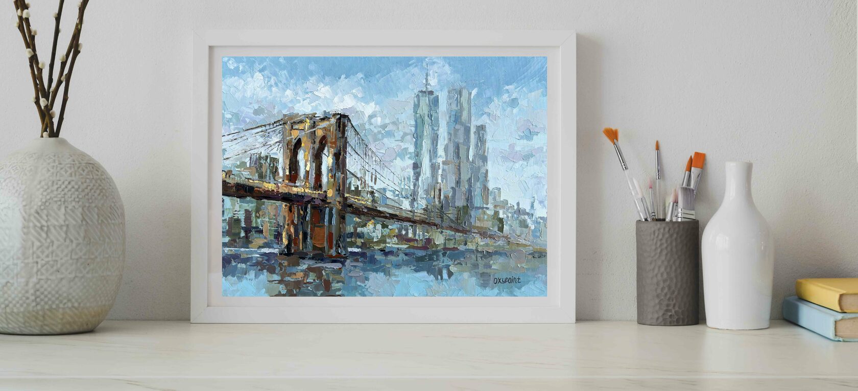 Brooklyn Bridge Fine Art print, New York Print painting