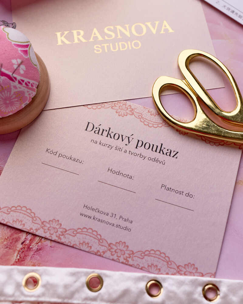 Dárkový poukaz na kurz šití v KRASNOVA Studio Praha