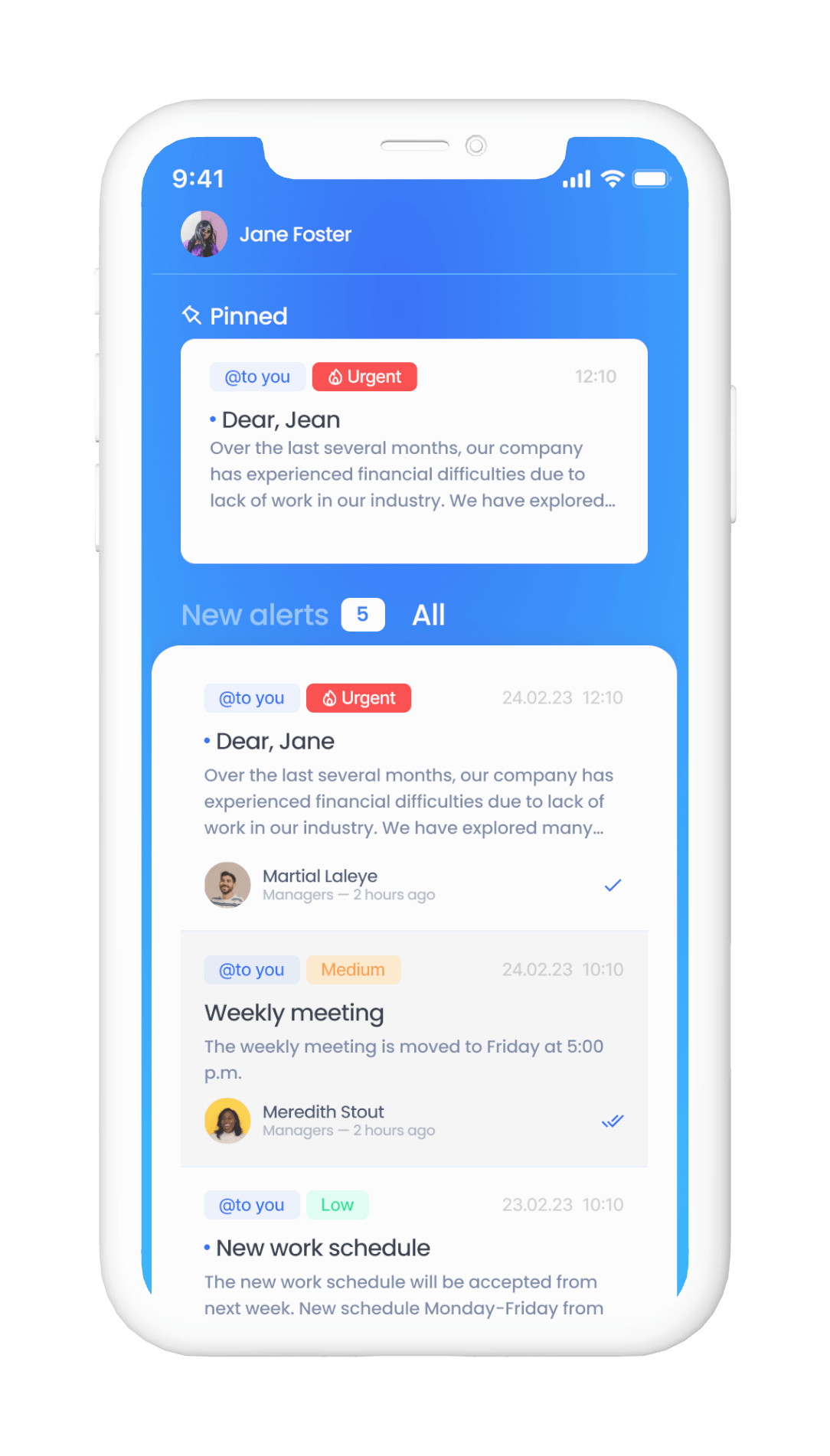 employee notification app