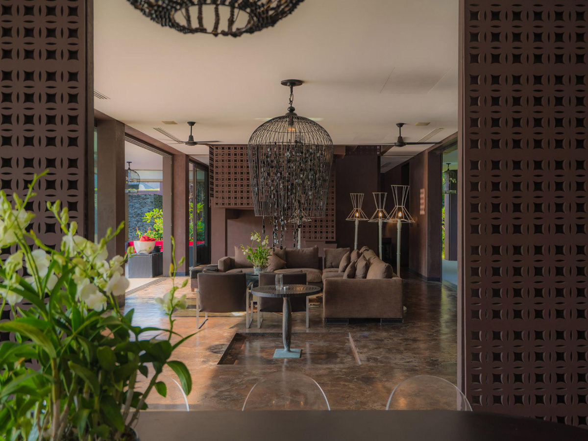 Open-plan living area, Villa Saanti