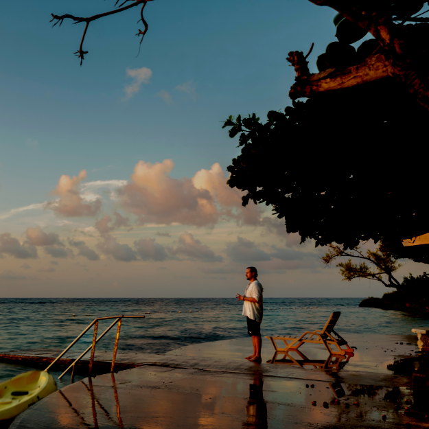 A quiet moment by the ocean in Jamaica
