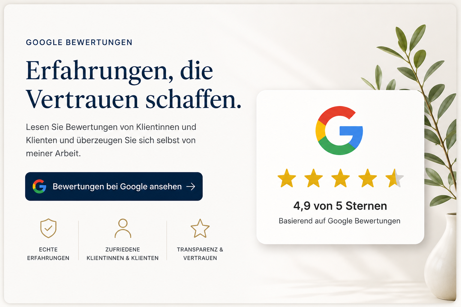 Google Bewertungen der Praxis Nicola Maier mit 4,9 von 5 Sternen