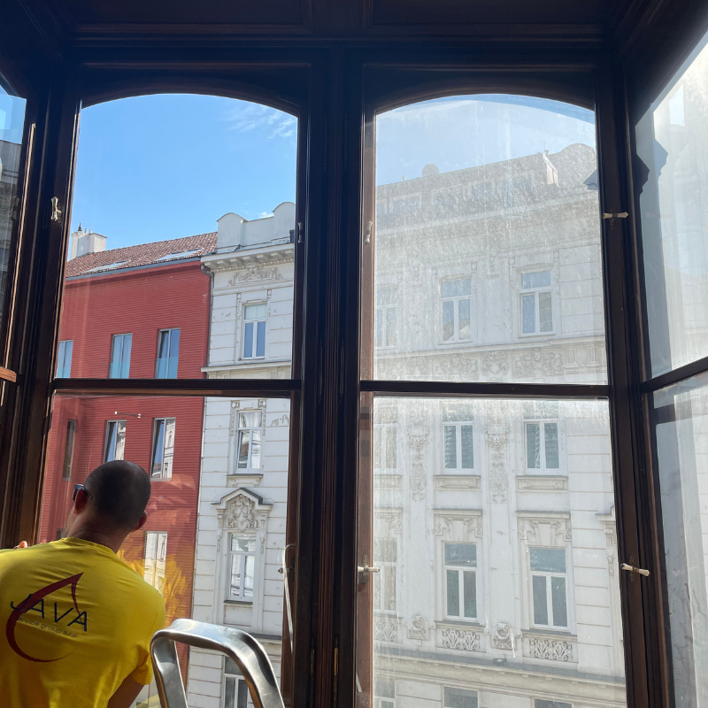 mytí oken, stare okna, kastlove okna