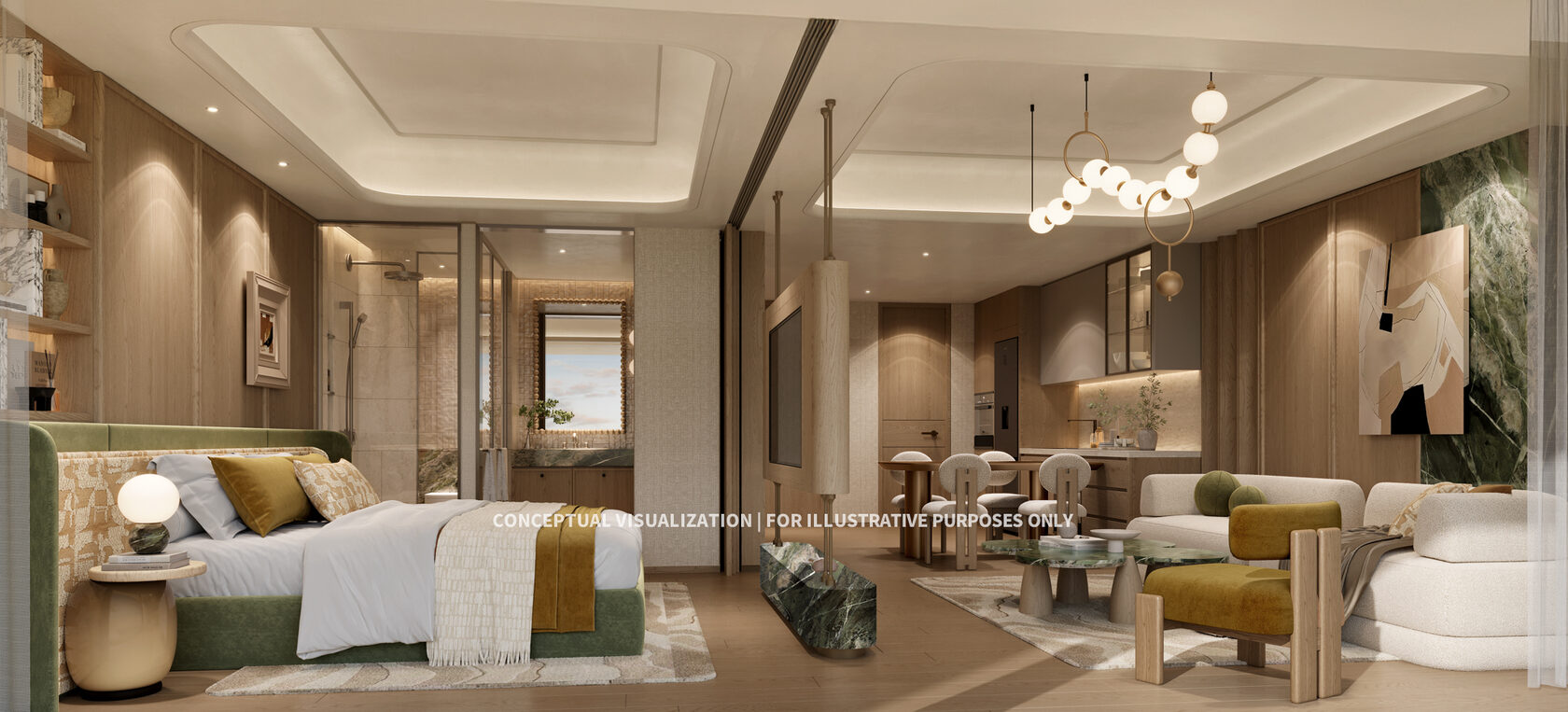 Soondri Wongamat 1-bedroom show suite bedroom