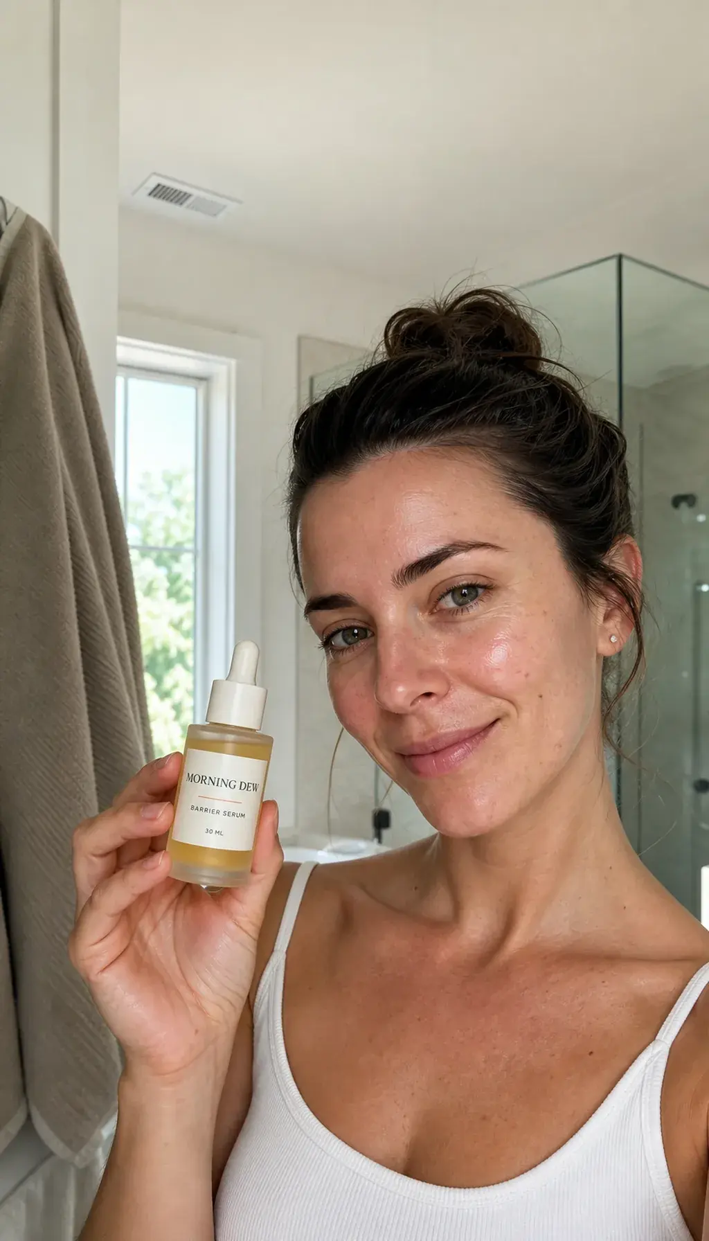 UGC-style skincare advertisement generated from a product reference with GPT Image 2
