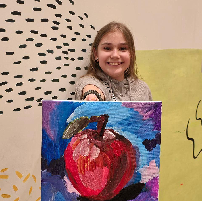 Children practicing painting and drawing age 6 to 8