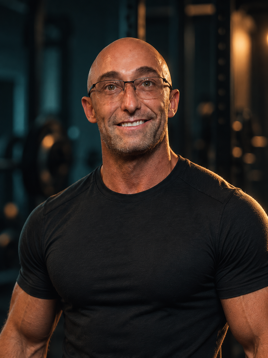 Your coach in a cinematic gym portrait
