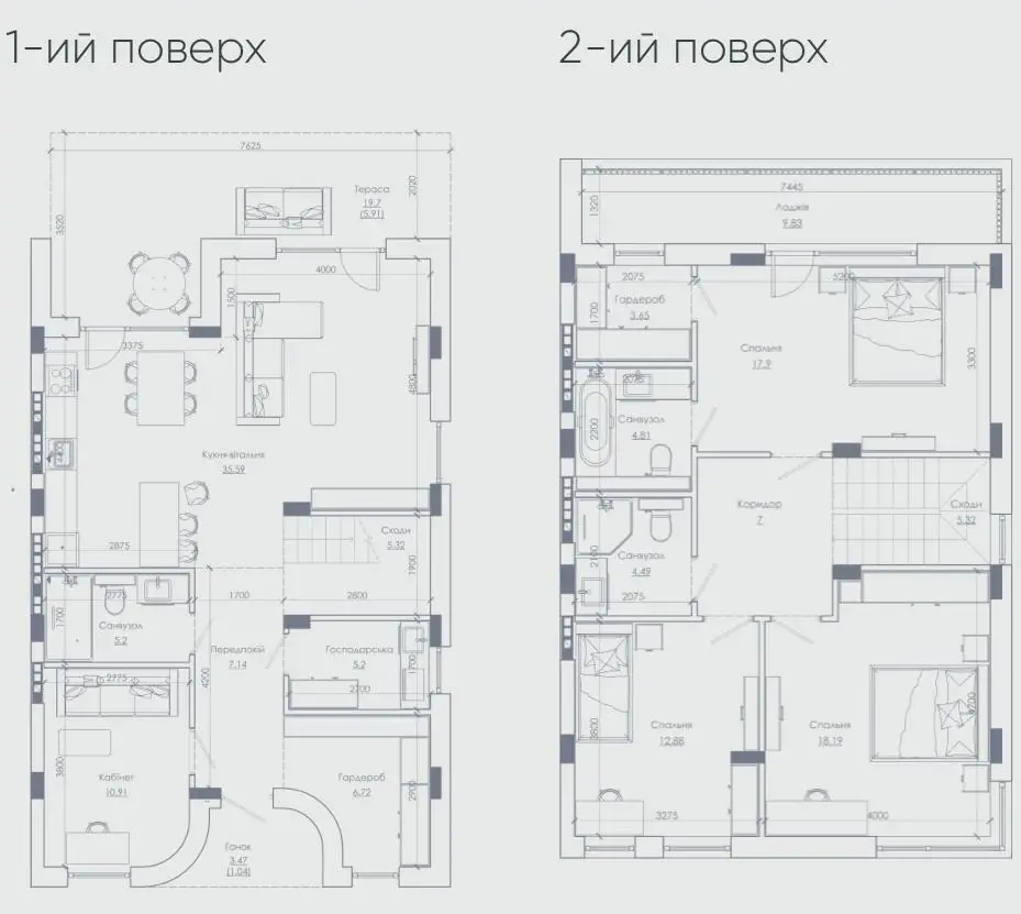 ONE CLUB VILLAGE — планировка дуплекса 5