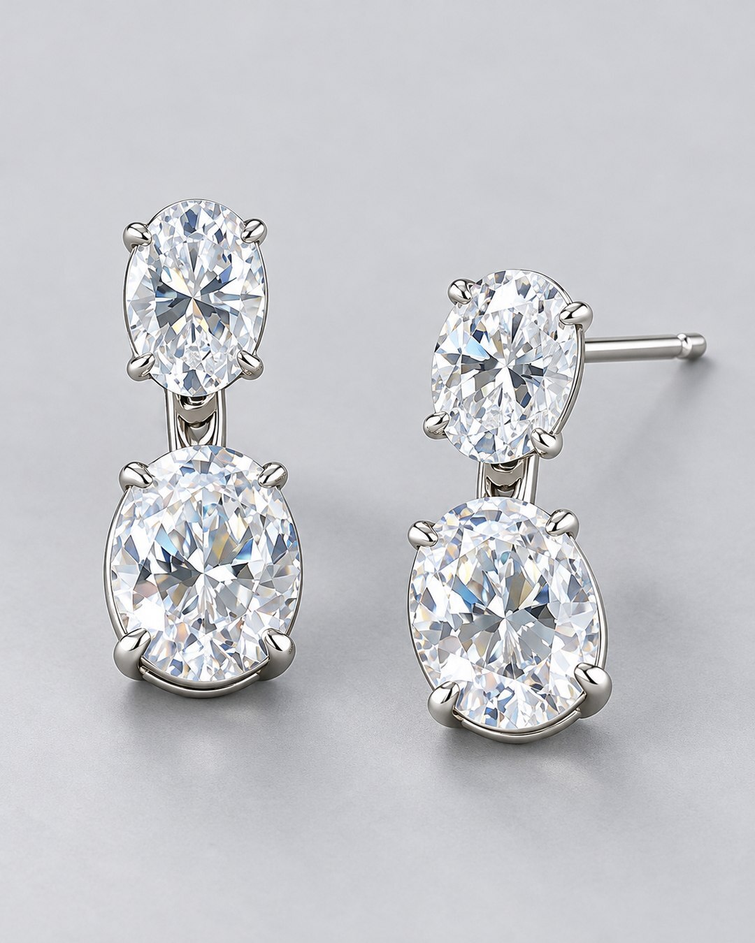 Oval Drop VVS1 Earrings ICED KYIV