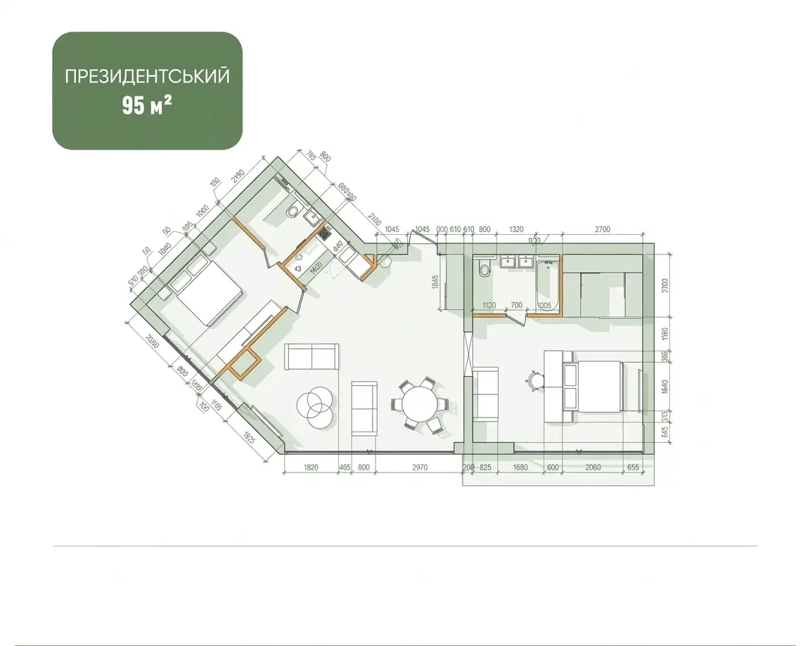 Планировка Президентский WOL GREEN