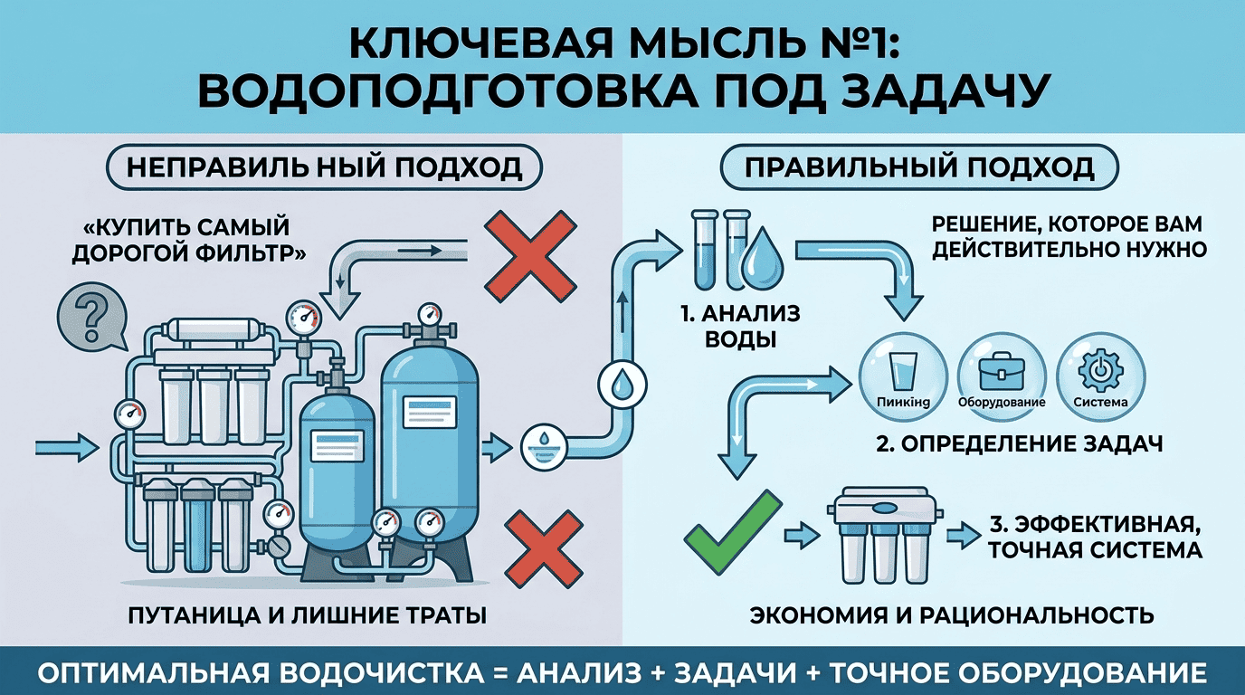 Очистка воды обратным осмосом и получение минералов из продуктов питания
