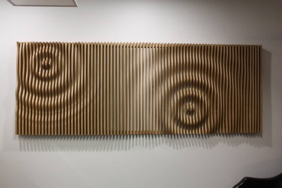 Panel seen straight on