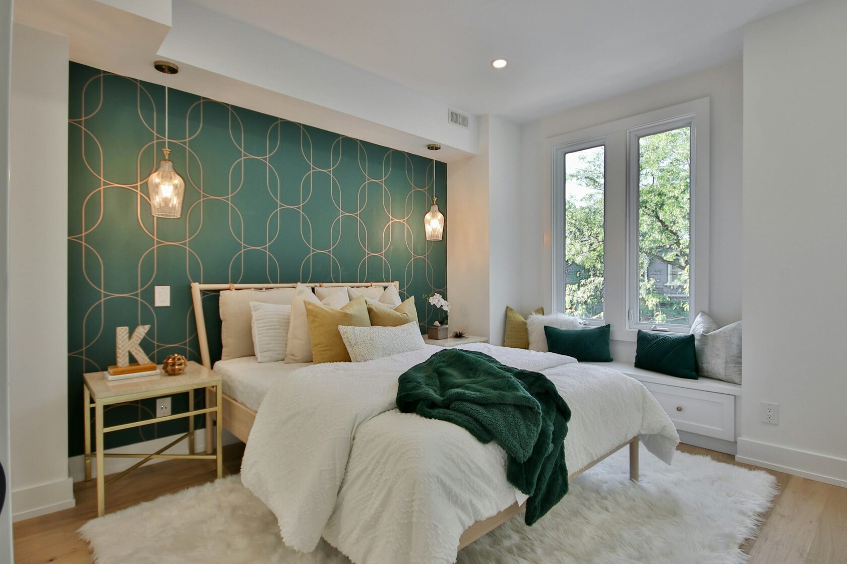 Bedroom after renovation, linen, soft natural light