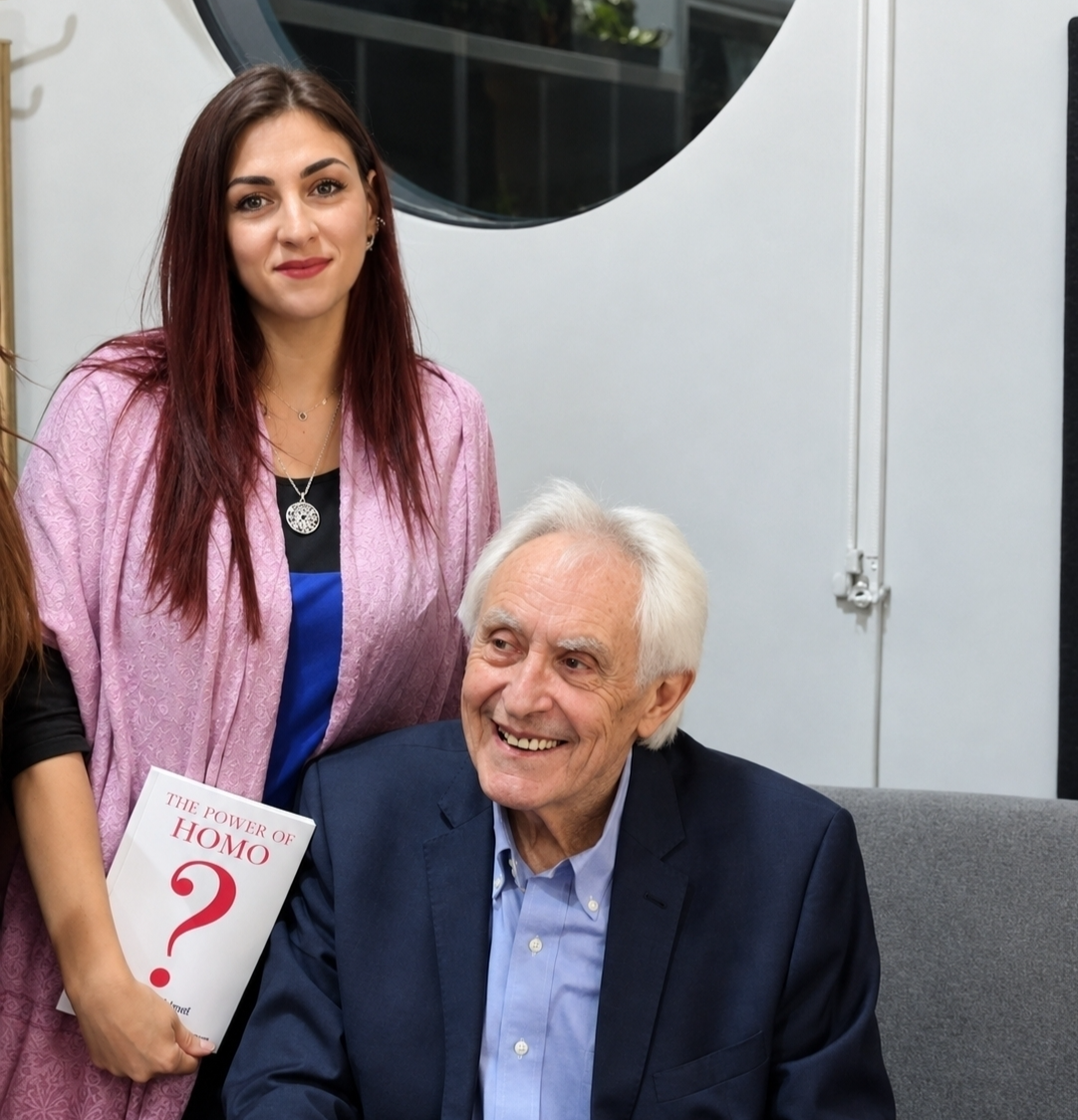 Valentina with Michel Odent