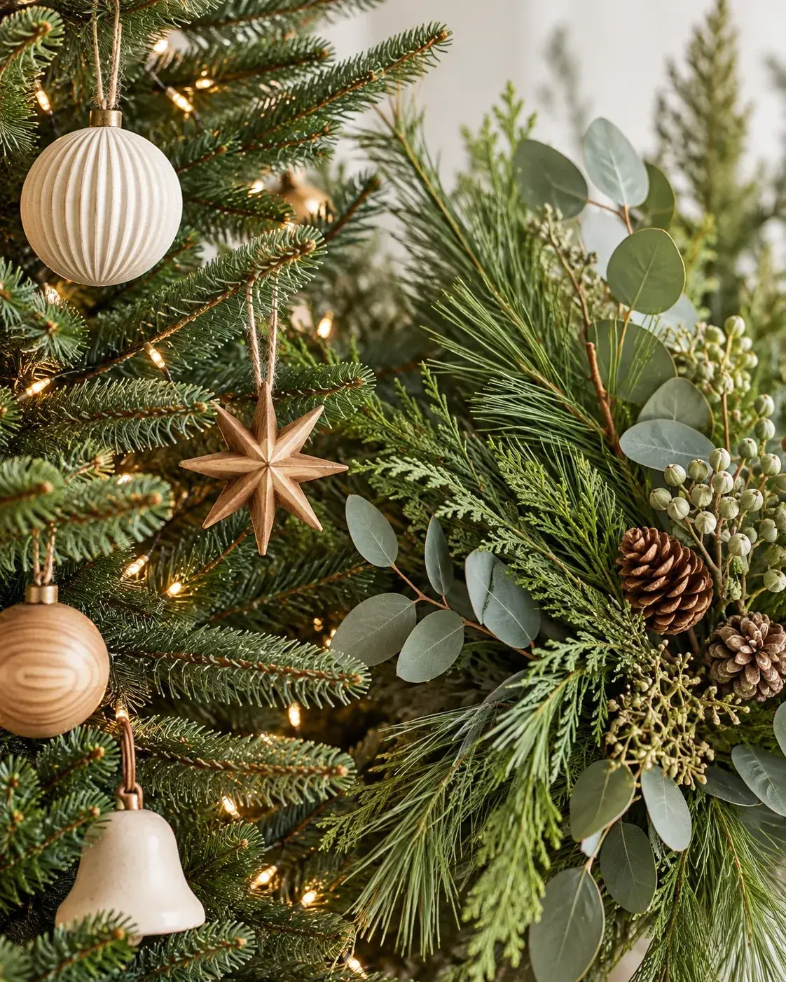Natural evergreen holiday tree