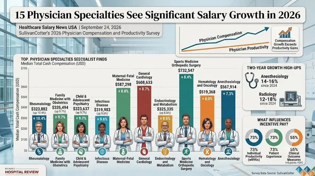 15 Physician Specialties See Significant Salary Growth in 2026