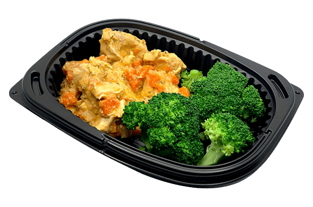 Rabbit stewed in kefir with vegetables
