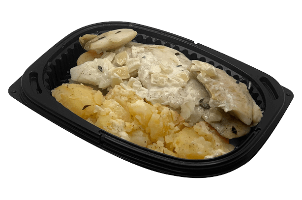Baked fish with potato