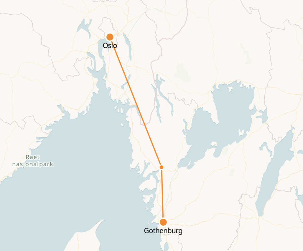 Oslo to Gothenburg Train Cost & Timetable SCANDIC TRAINS