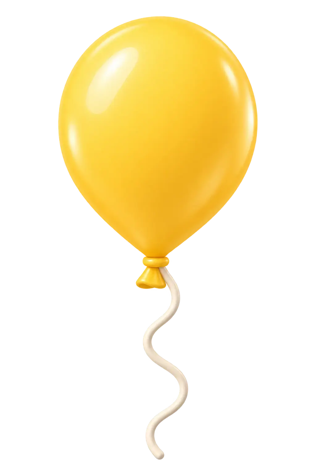 3D-Illustration eines gelben Luftballons zum Kindergeburtstag im Atelier von IZSO NaturArt in Lahr