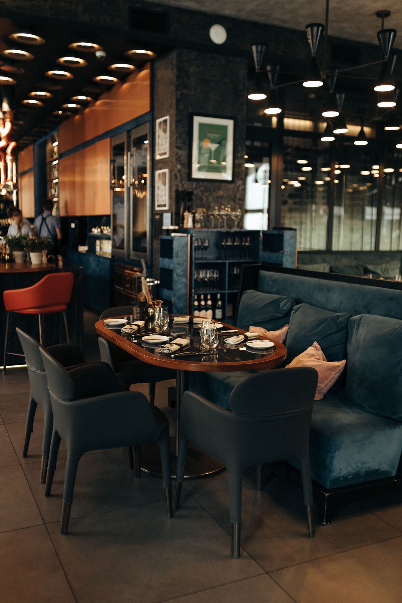 Dining room table at Chef's Corner