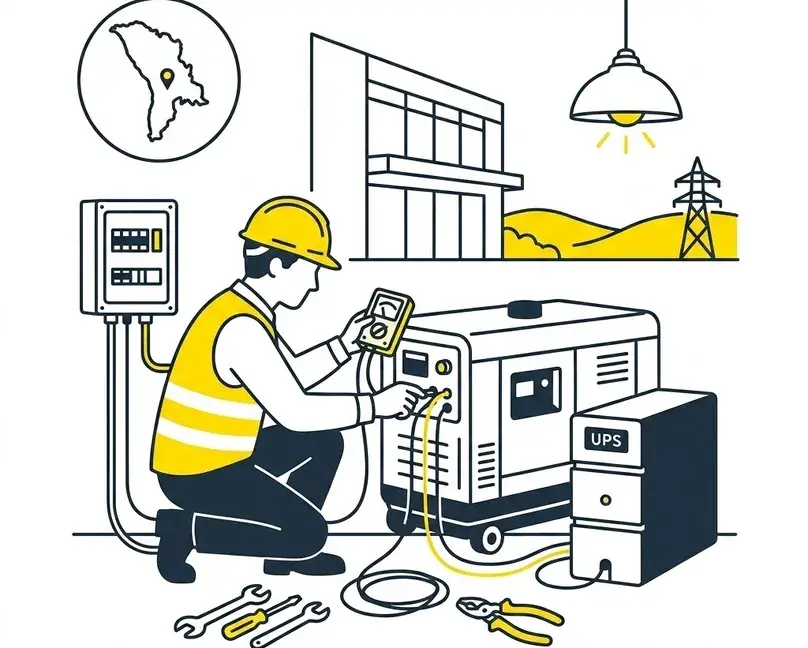 Instalare generatoare electrice și sisteme UPS în Chișinău