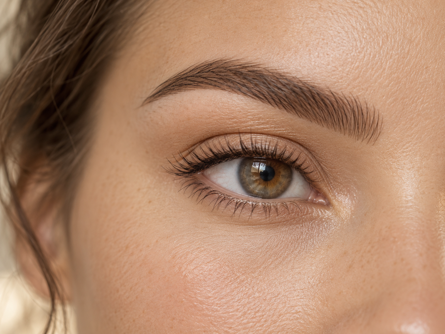 Permanent makeup eyebrows microblading