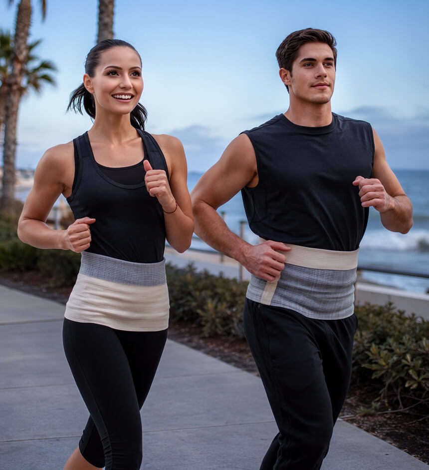 Athletes moving with the SG Training Fit belt
