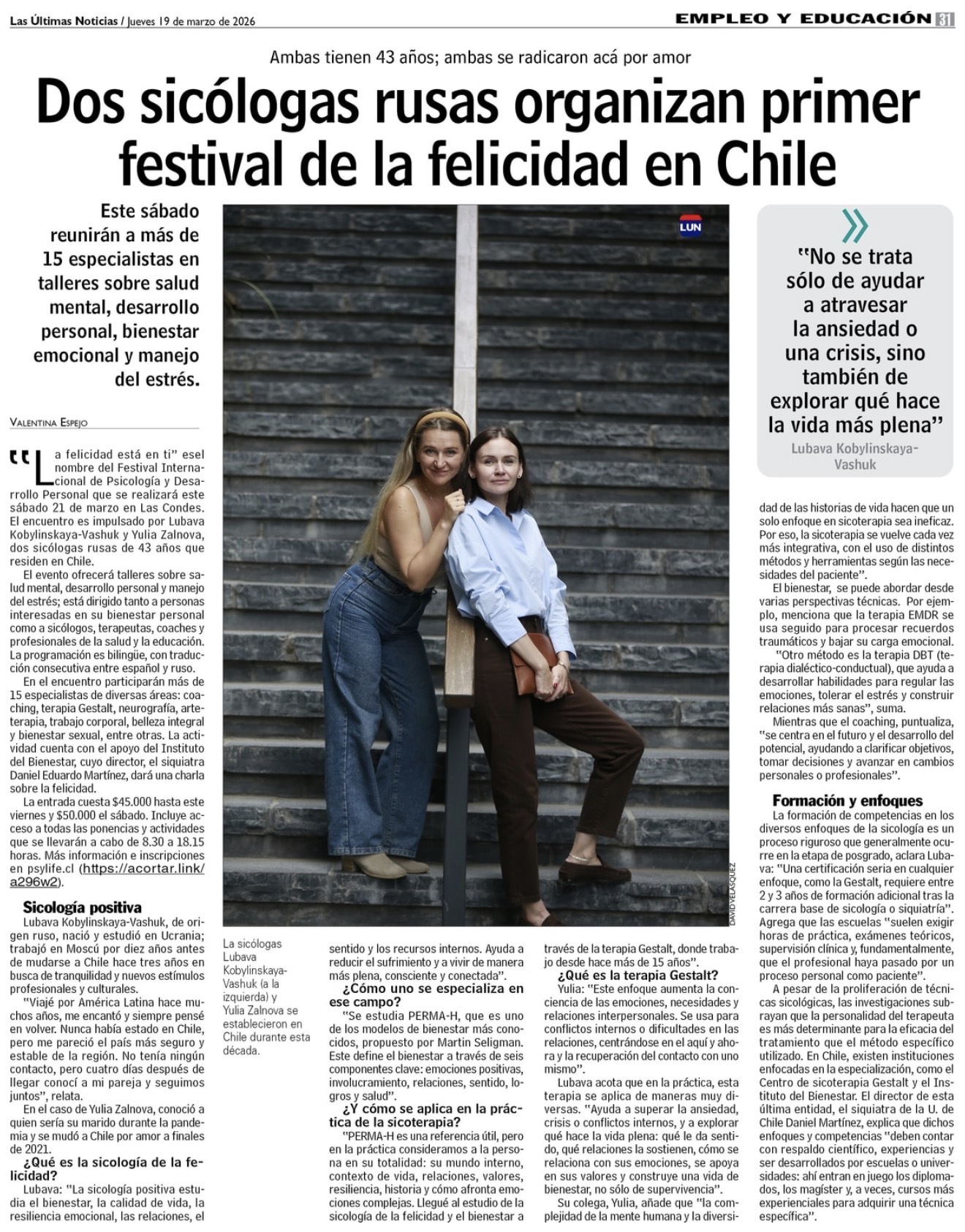 PsyLife en los medios
