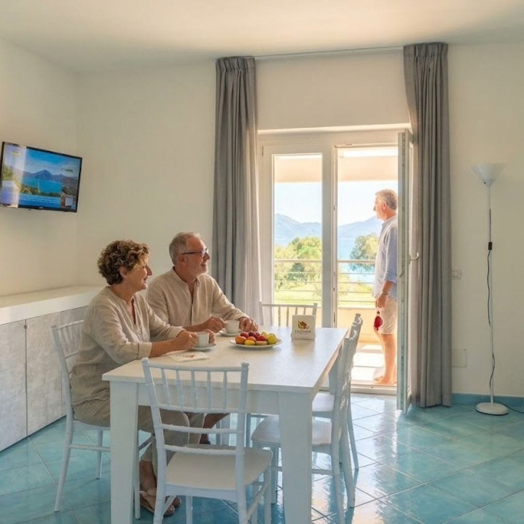 Terrazza privata con vista sul Golfo di Policastro