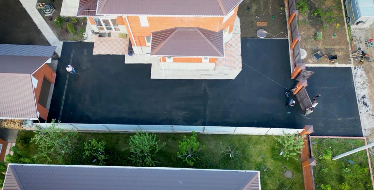 Завършен асфалтиран двор 420 м² в Горна баня София