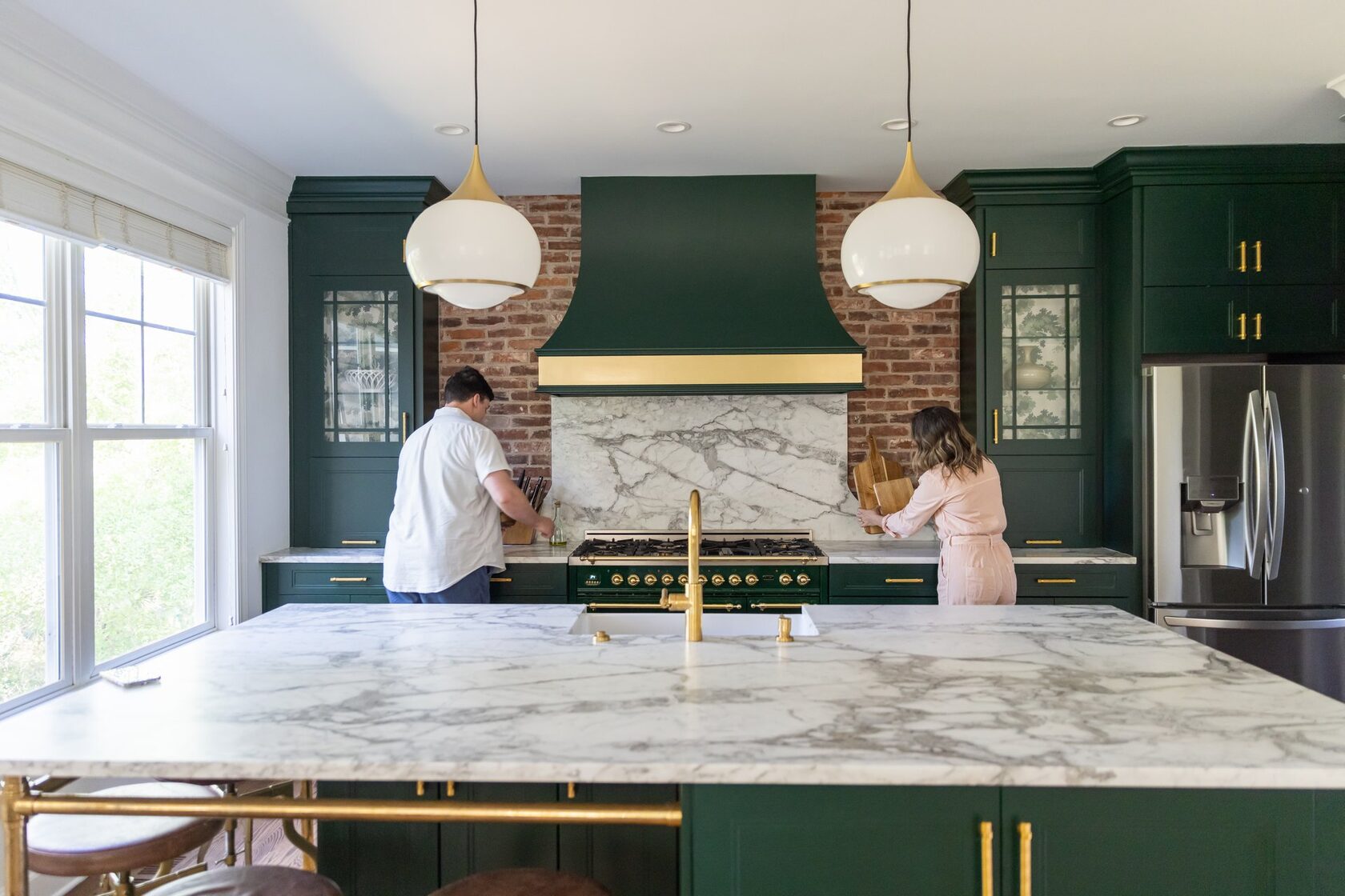 Fabrication and Installation of Kitchen Countertops with Matching Backsplash and Island