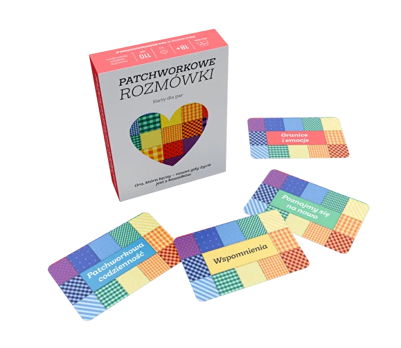 Patchworkowe Rozmówki - zestaw kart i pudełko