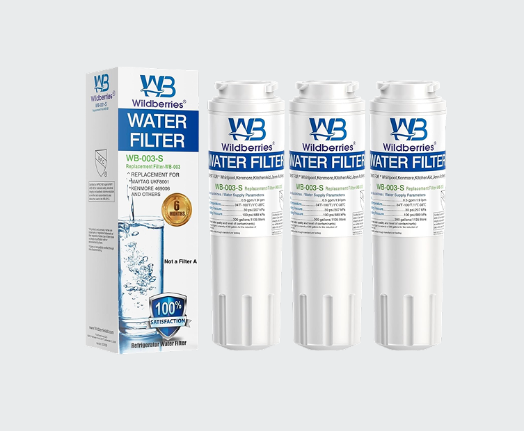 WB-003-S Wildberries Refrigerator Water Filter — 3 Pack