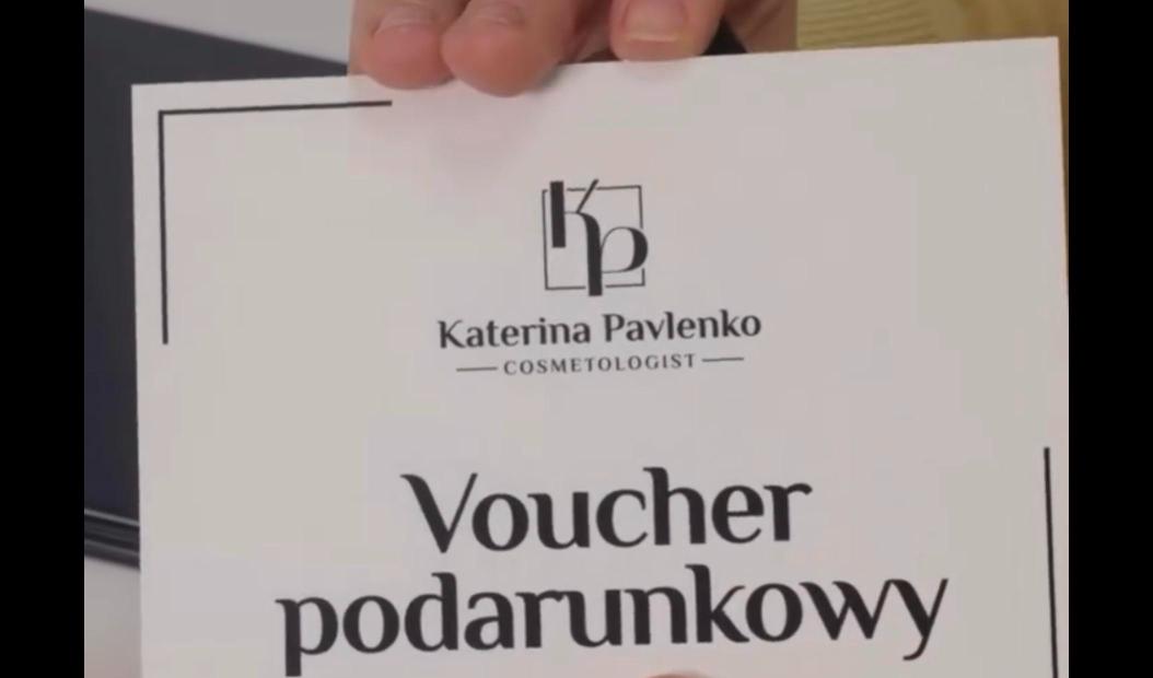 Katerina Pavlenko — logo on a sign — BOMBA DESIGN client