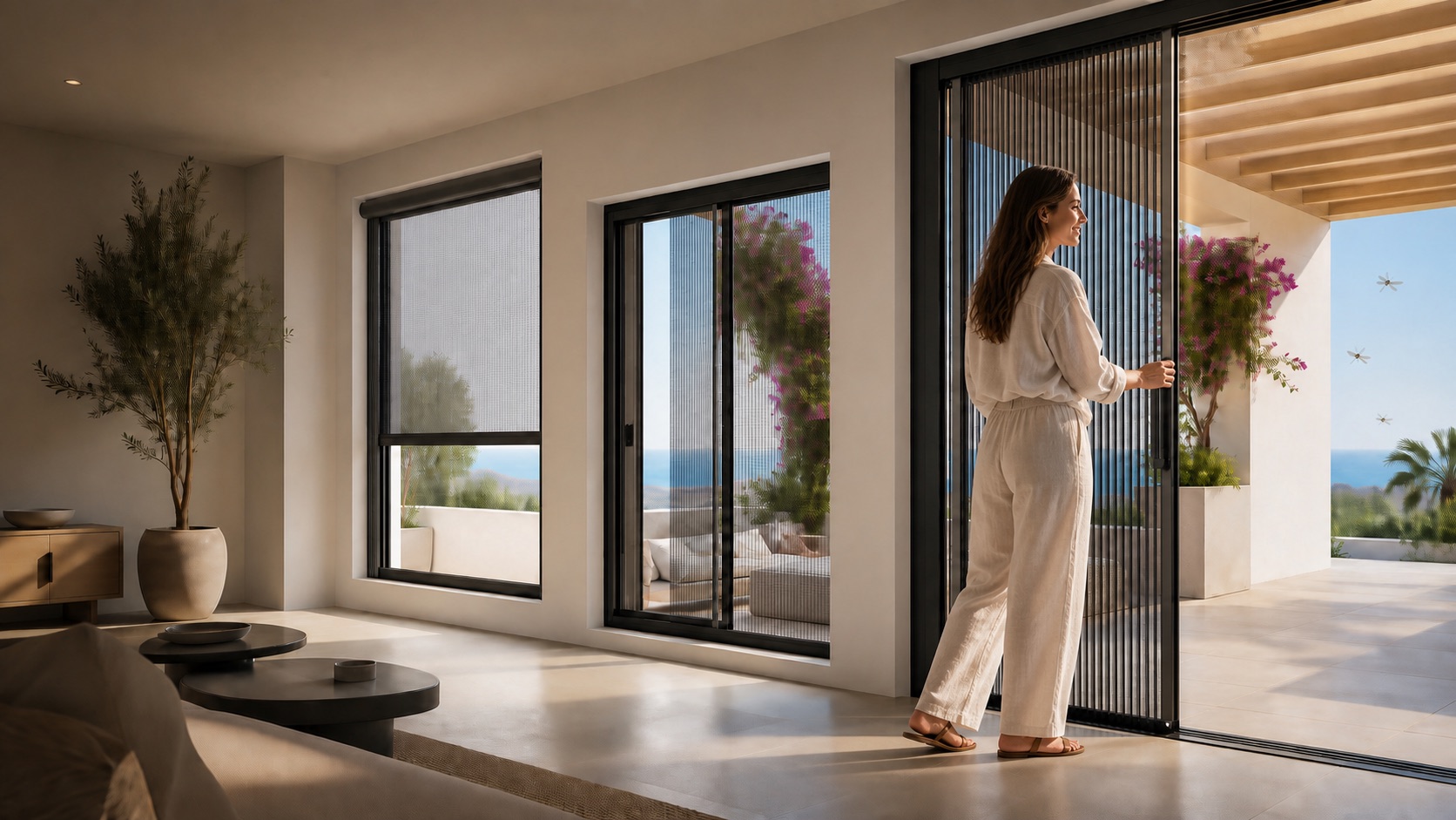 Mosquiteras a medida para ventanas y puertas en Málaga