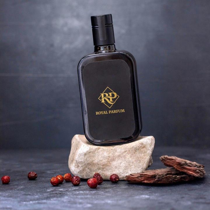 Perfume bottle with the Royal Parfum logo