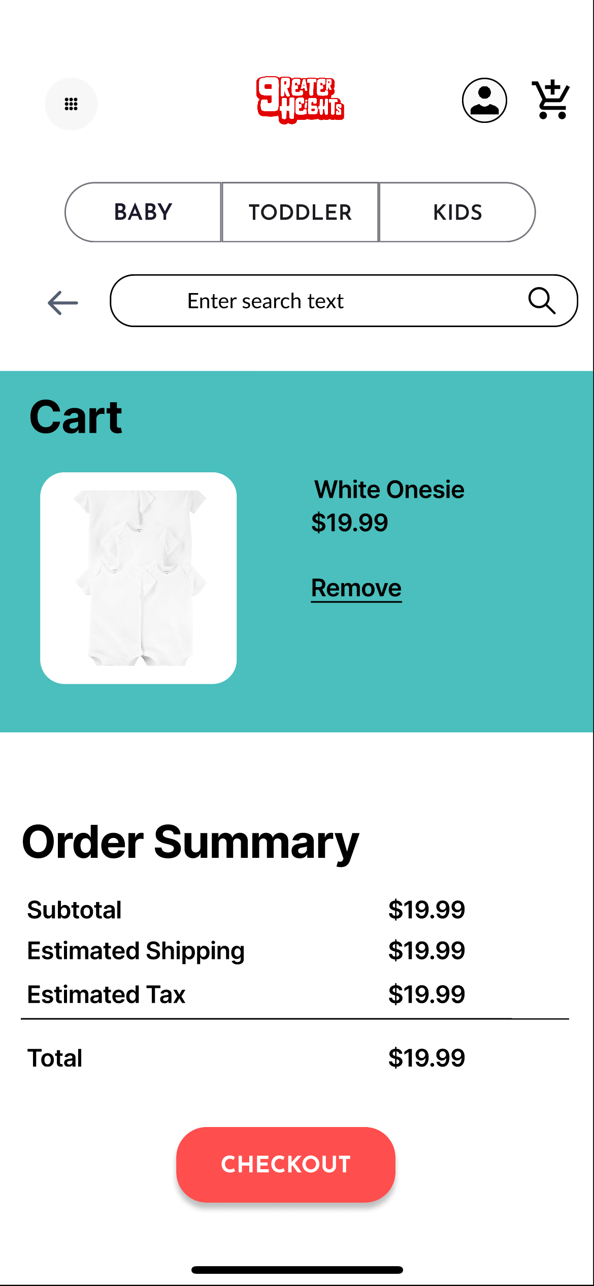 Mobile Checkout page